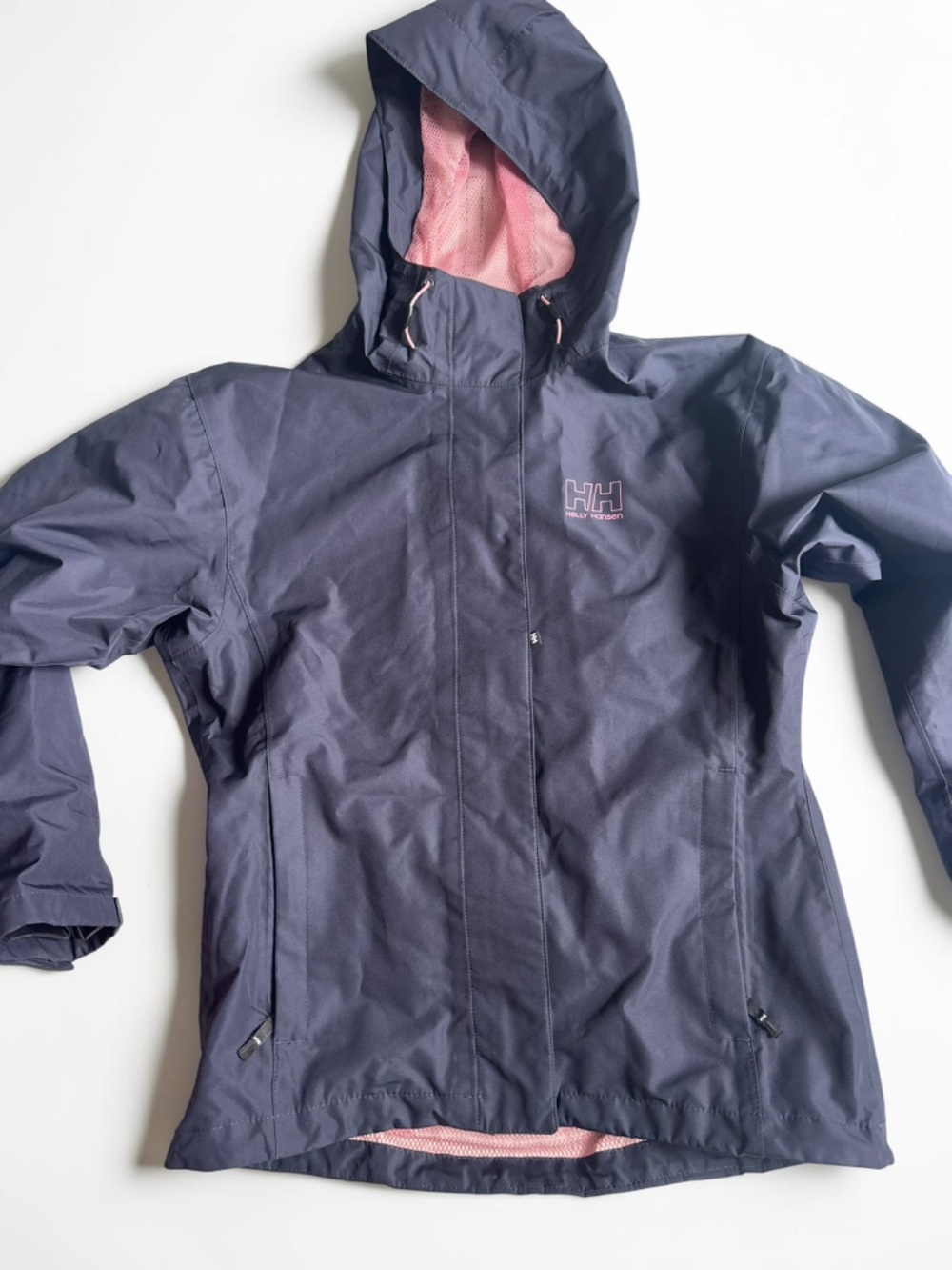 Helly Hansen Rain Jacket Women Small Navy Waterproof Lightweight Coat